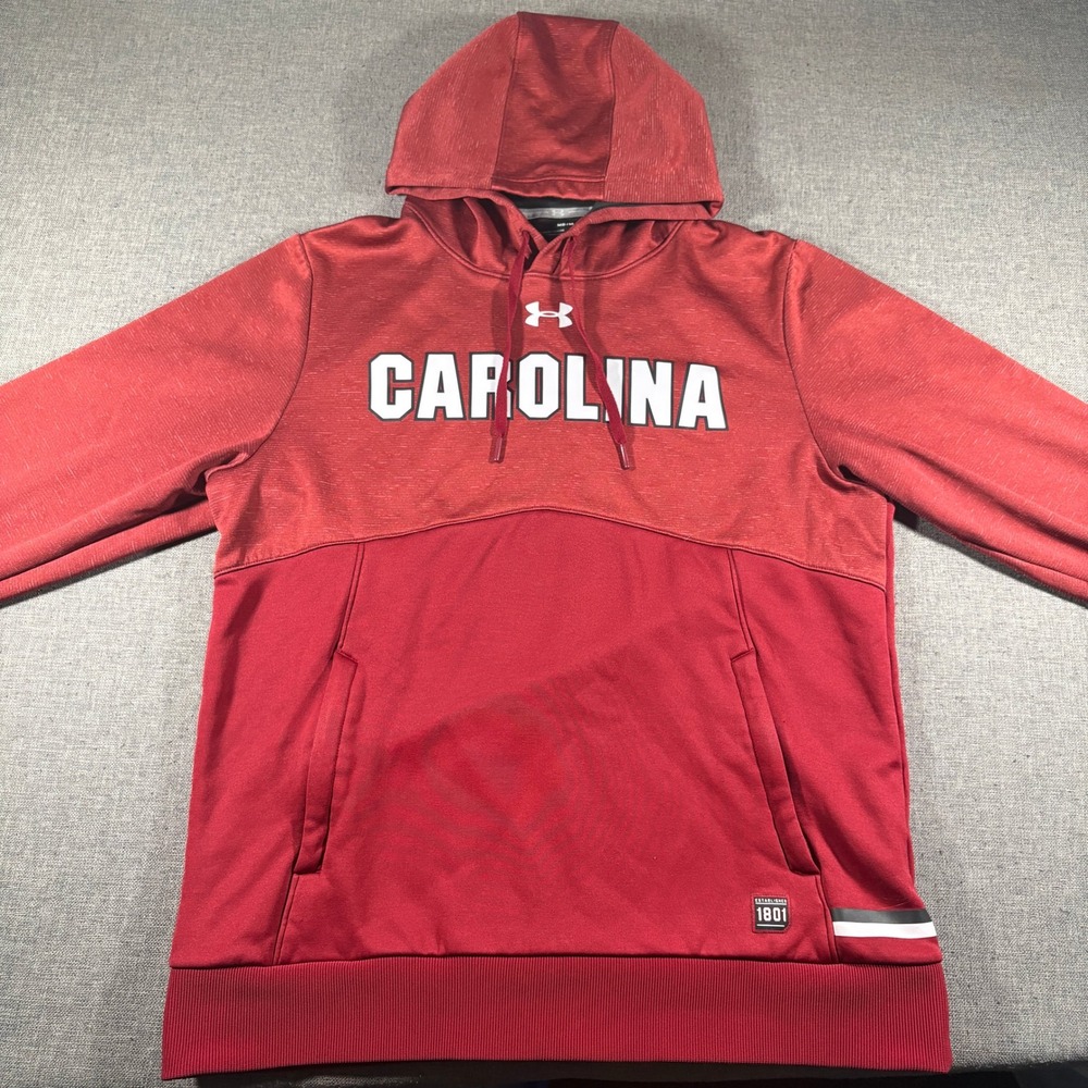 Under Armour Hoodie Mens Medium Red South Carolina Gamecocks ColdGear Fleece